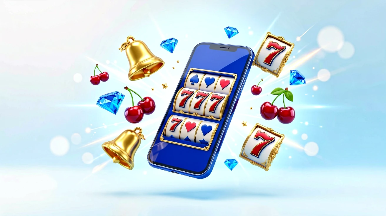 ဖုန်းမျက်နှာပြင်ပေါ်တွင် slot ဂိမ်း interface ပွင့်နေသည့် ပုံ