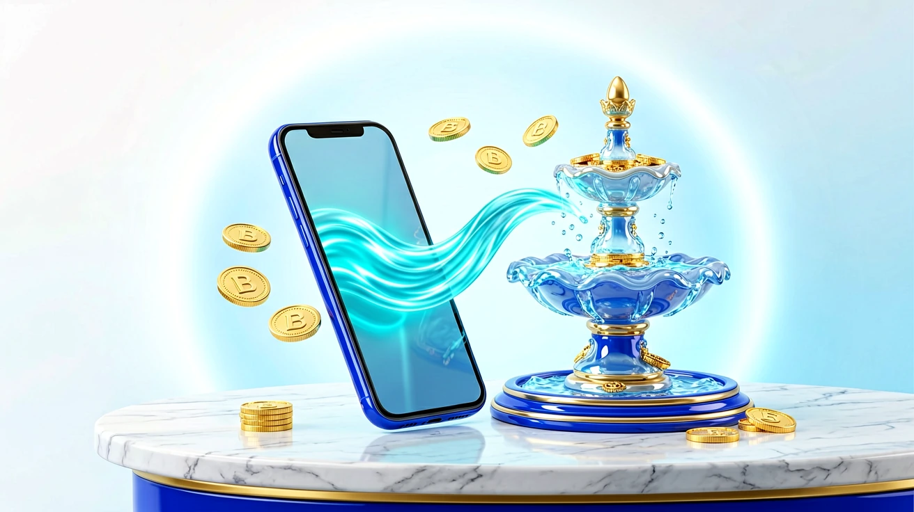 WavePay app ဖြင့် QR ကုဒ်ကို scan လုပ်နေသည့် လက်ကိုင်ဖုန်းနှင့် ငွေစက္ကူများ